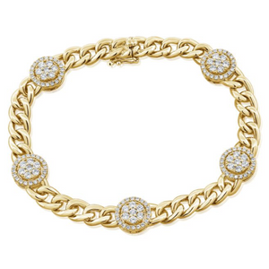 14K GOLD DIAMOND BEVY CIRCLE BRACELET