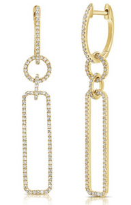 14K GOLD DIAMOND ARIANNA EARRINGS