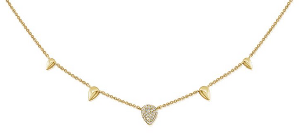 14K GOLD DIAMOND TRIXIE PEAR NECKLACE