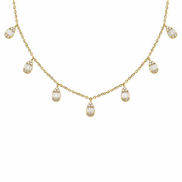 14K GOLD DIAMOND TALIA NECKLACE