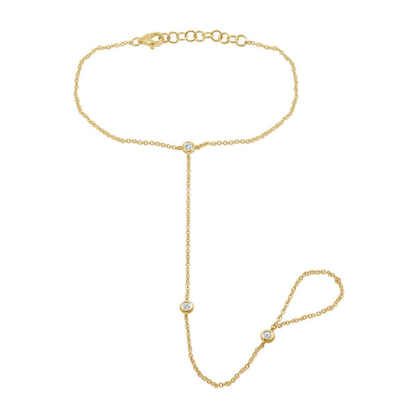 14K GOLD DIAMOND DEBRA HAND CHAIN