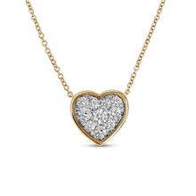 14K GOLD DIAMOND DYLAN HEART NECKLACE