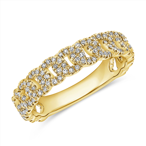 14K GOLD DIAMOND ALEXIA CHAIN RING
