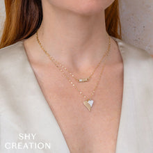 14K GOLD DIAMOND MIA HEART NECKLACE