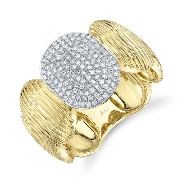 14K GOLD DIAMOND WINONA OVAL RING
