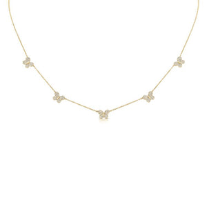 14K GOLD DIAMOND BRIELLE BUTTERFLY NECKLACE