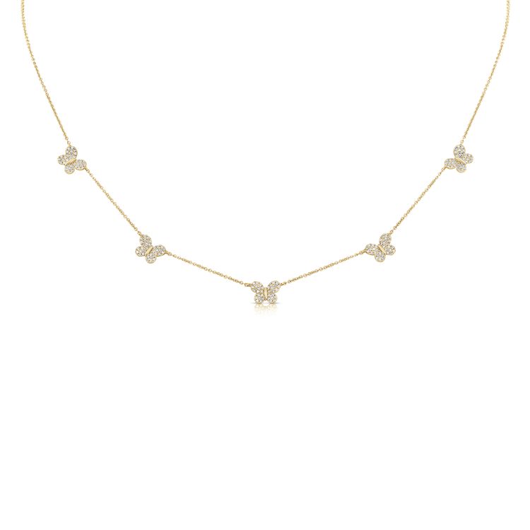 14K GOLD DIAMOND BRIELLE BUTTERFLY NECKLACE