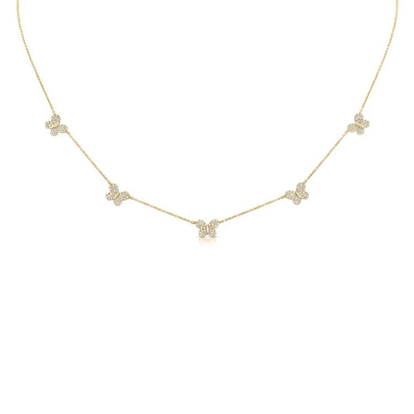 14K GOLD DIAMOND BRIELLE BUTTERFLY NECKLACE