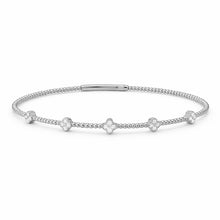 14K GOLD DIAMOND CLOVER FLEX BANGLE