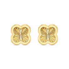 14K GOLD SMALL RAYA CLOVER STUDS