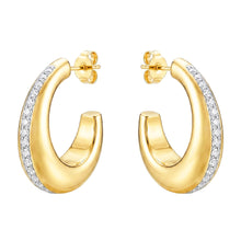 14K GOLD DIAMOND ADDY HOOPS