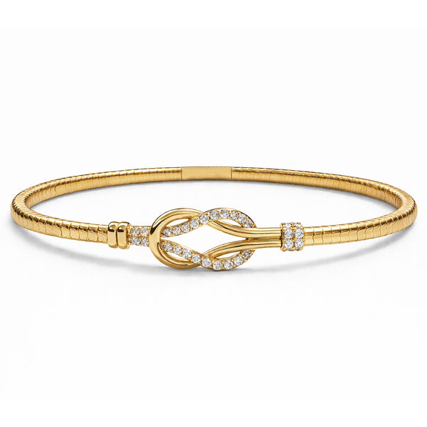 14K GOLD DIAMOND CASSIDY FLEX BANGLE