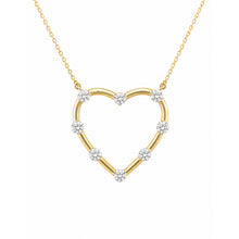 14K GOLD DIAMOND CORRINE HEART NECKLACE