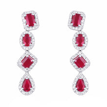14K GOLD DIAMOND RUBY LEANNE EARRINGS