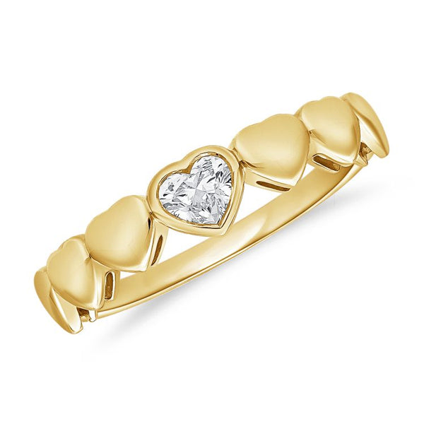 14K GOLD DIAMOND SAMMI HEART RING
