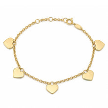 14K GOLD TALI HEART BRACELET