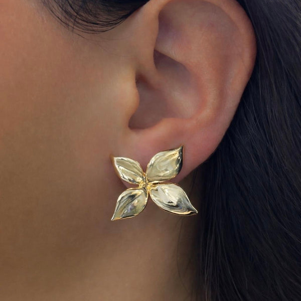 14K GOLD DIAMOND CHERISE EARRINGS