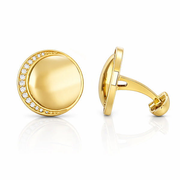 14K GOLD DIAMOND ELIE CUFFLINKS