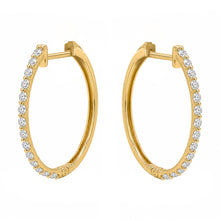 14K GOLD DIAMOND MARCY HOOPS