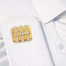14K GOLD DIAMOND DAVE CUFFLINKS
