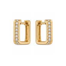14K GOLD DIAMOND JACI HOOPS