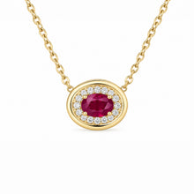 14K GOLD DIAMOND AND RUBY SIMMY NECKLACE