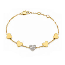 14K GOLD DIAMOND MAEVE HEART BRACELET