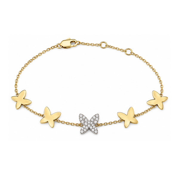 14K GOLD DIAMOND MAEVE BUTTERFLY BRACELET