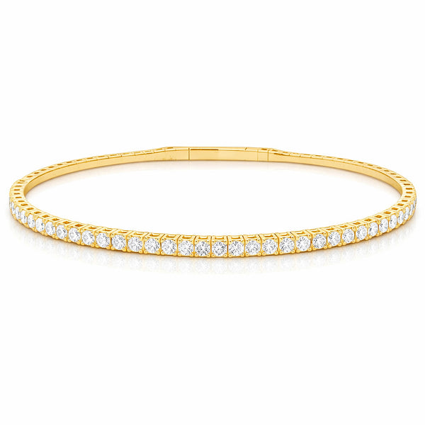 14K GOLD 1.85 CT DIAMOND JOELLE FLEX BANGLE