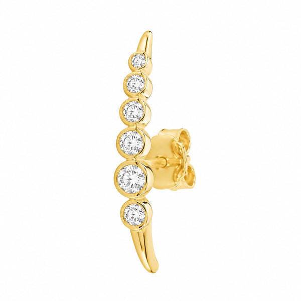 14K GOLD DIAMOND KACEY BEZEL EARRING