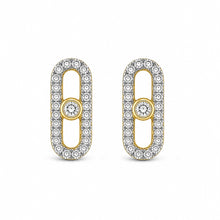 14K GOLD DIAMOND SAMMY SLIDER STUDS