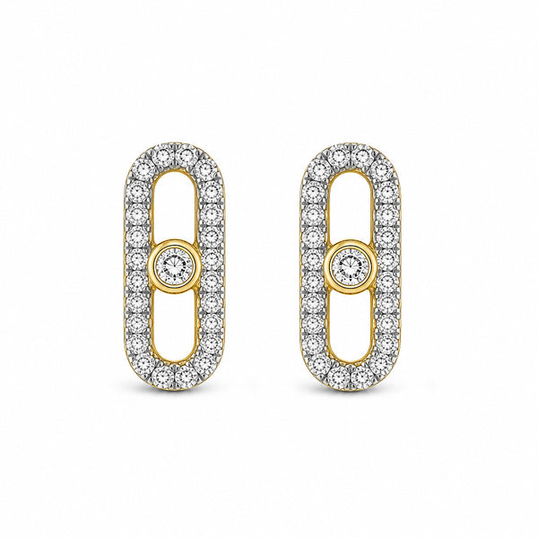14K GOLD DIAMOND SAMMY SLIDER STUDS