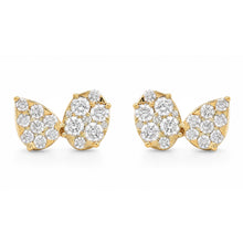14K GOLD DIAMOND DARIEL STUDS