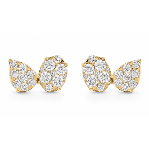14K GOLD DIAMOND DARIEL STUDS