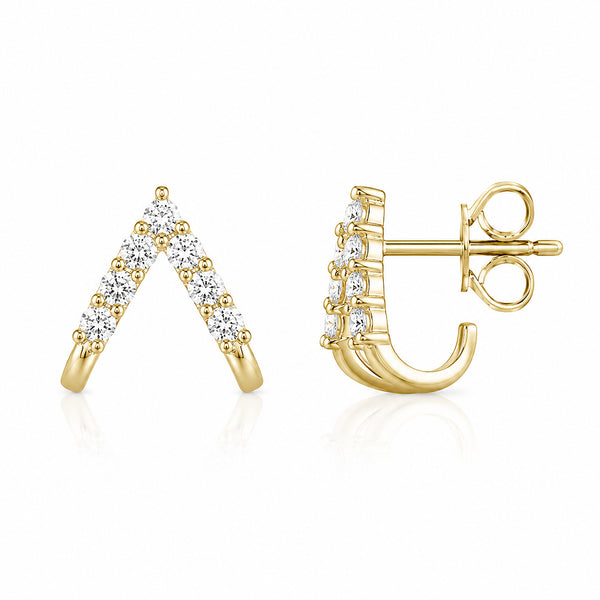 14K GOLD DIAMOND SHERI EARRINGS