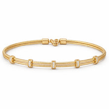 14K GOLD DIAMOND DORI FLEX BANGLE