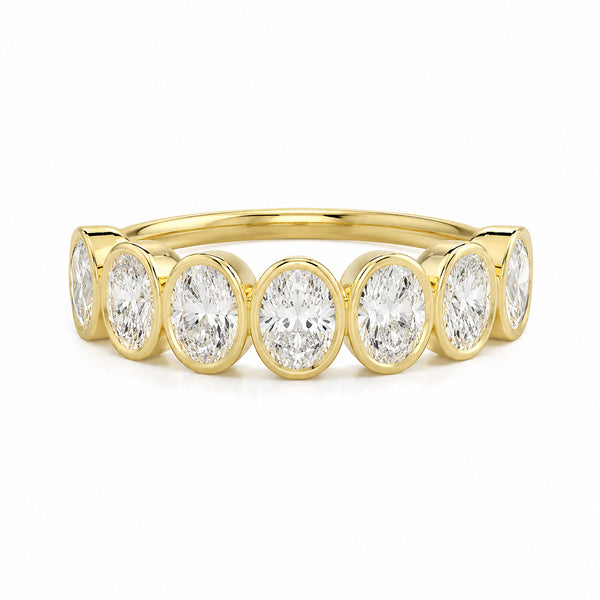 14K GOLD DIAMOND JUNE BEZEL RING