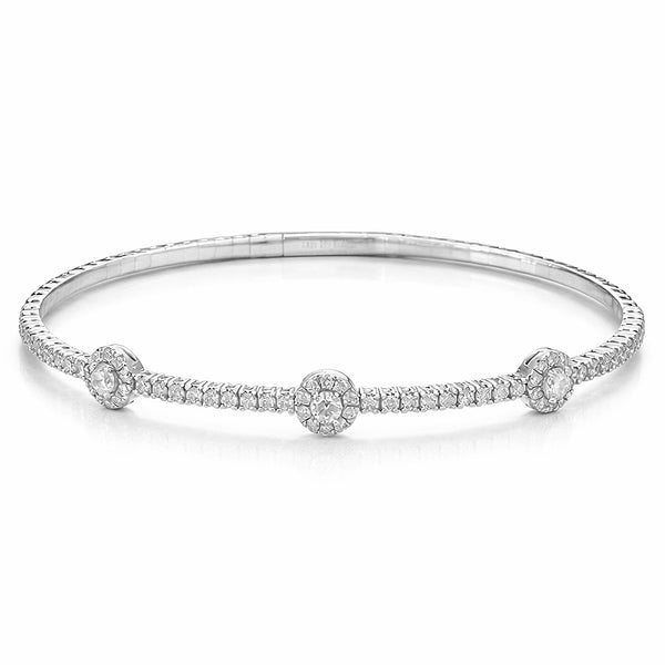14K GOLD DIAMOND CARRIE FLEX BANGLE