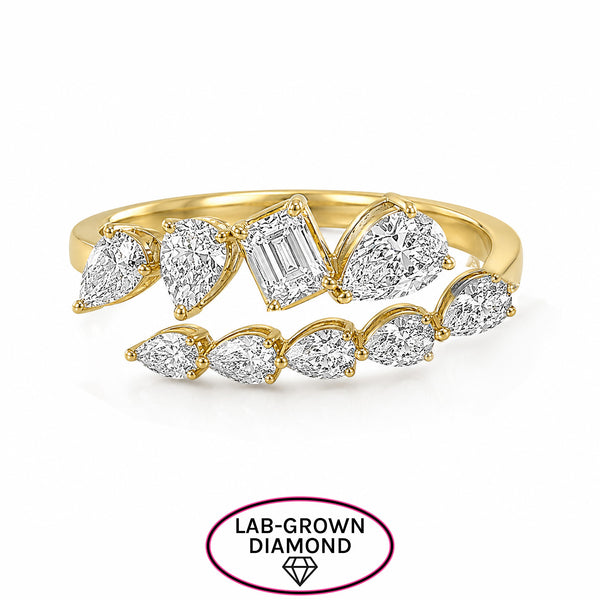 14K GOLD LAB GROWN DIAMOND CAMERON RING