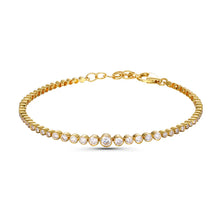 14K GOLD DIAMOND CAMI BEZEL BRACELET