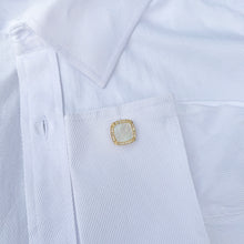 14K GOLD DIAMOND MOTHER OF PEARL CASEY CUFFLINKS