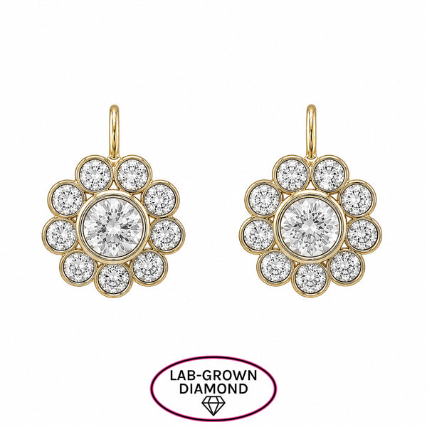 14K GOLD LAB GROWN DIAMOND GRETA EARRINGS