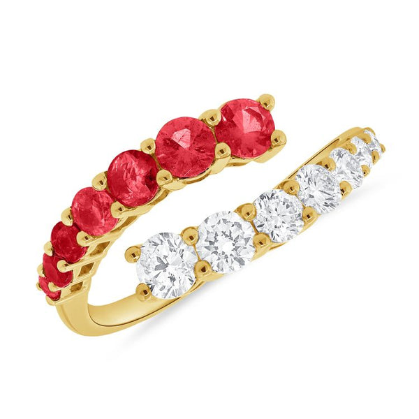 14K GOLD DIAMOND RUBY CLARISSA RING