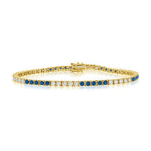 14K GOLD DIAMOND SAPPHIRE COLETTE TENNIS BRACELET