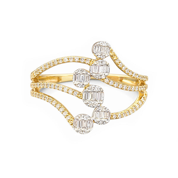 14K GOLD DIAMOND NICKY RING