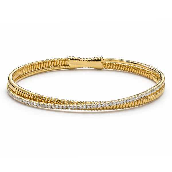 14K GOLD DIAMOND RISA FLEX BANGLE