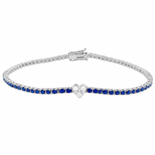 14K GOLD DIAMOND AND SAPPHIRE COCO HEART BRACELET