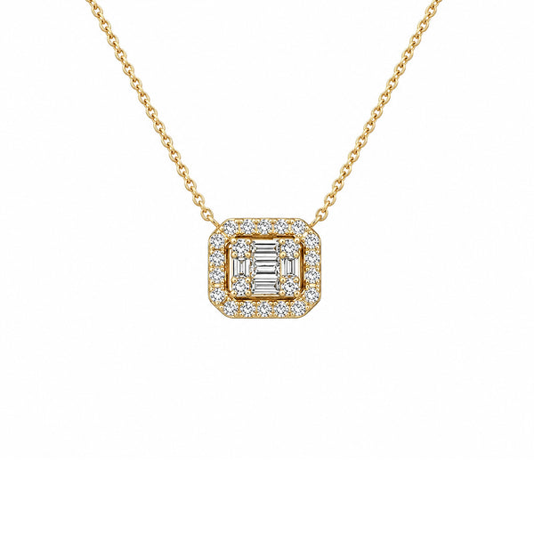 14K GOLD DIAMOND COVE NECKLACE