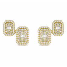 14K GOLD DIAMOND DEMI EARRINGS