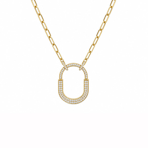 14K GOLD DIAMOND BAILEY NECKLACE